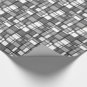 Meerdere grijze witte Mondriaan geïnspireerd patro Cadeaupapier (Hoek)