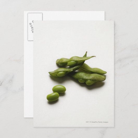 Meerdere groene Edamame bonen met erwtenpeul gebro Briefkaart (Voorkant / Achterkant)