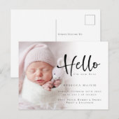 Meerdere Hallo nieuwe babyfoto's - Aankondiging ge Briefkaart (Voorkant / Achterkant)