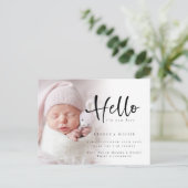 Meerdere Hallo nieuwe babyfoto's - Aankondiging ge Briefkaart (Staand voorkant)