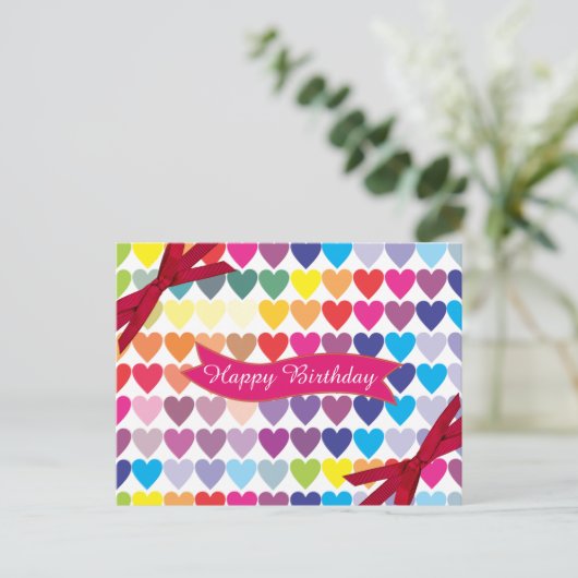 Meerdere harten briefkaart (Staand voorkant)