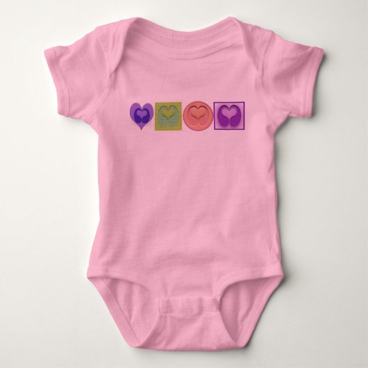 Meerdere harten en kleuren romper (Voorkant)