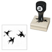 Meerdere  japanse vogels rubberstempel (Gestempeld)