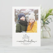 Meerdere kerstbomen Moderne Minimale foto Feestdagenkaart (Staand voorkant)