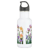 Meerdere Kleur Irissen / Bloementuin  Waterfles (Achterkant)