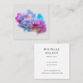 Meerdere kleuren Smoke Effect Modern Vierkante Visitekaartje (Voorkant / Achterkant)