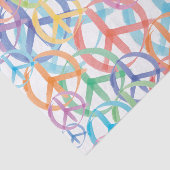 Meerdere kleuren van vredessymbolen tissuepapier (Detail)