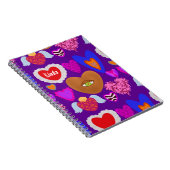 Meerdere kleurrijke harten Valentijn Notitieboek (Rechterzijde)