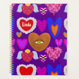 Meerdere kleurrijke harten Valentijn Planner