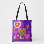 Meerdere kleurrijke harten Valentijn Tote Bag (Voorkant)