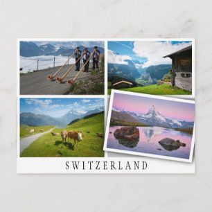 Meerdere landschappen in Zwitserland Briefkaart