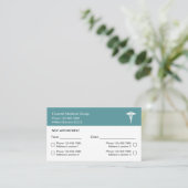 Meerdere Locatie Dokter Afspraakkaarten Visitekaartje (Staand voorkant)