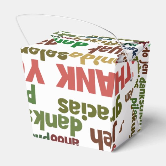 Meerdere manieren om je in veel talen te bedanken bedankdoosjes (Achterkant)