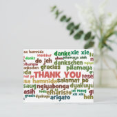 Meerdere manieren om je in veel talen te bedanken briefkaart (Staand voorkant)