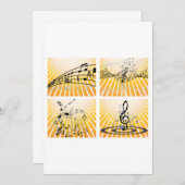 Meerdere Muzieknoten Kaart (Voorkant / Achterkant)