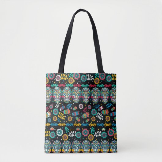 Meerdere naadloze patronen. Boho-stijl versierd Tote Bag (Voorkant)