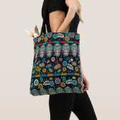 Meerdere naadloze patronen. Boho-stijl versierd Tote Bag (Dichtbij)