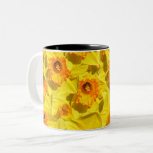 Meerdere narcissen Gouden Medaille bloemen Tweekleurige Koffiemok