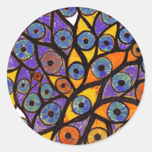 Meerdere ogen ronde sticker