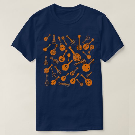 Meerdere Oranje mandolinekleuren T-shirt (Design voorkant)