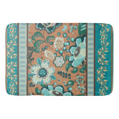 Meerdere patronen, Blauwgroen, groen, roest, goud, Badmat (Voorkant)