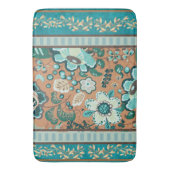 Meerdere patronen, Blauwgroen, groen, roest, goud, Badmat (Voorkant Verticaal)