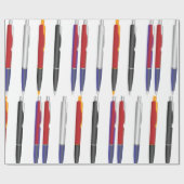 Meerdere pennen cadeaupapier (Vlak)