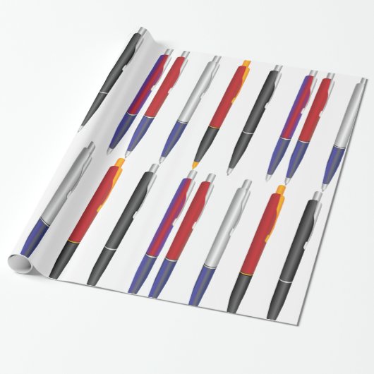 Meerdere pennen cadeaupapier (Uitgerold)