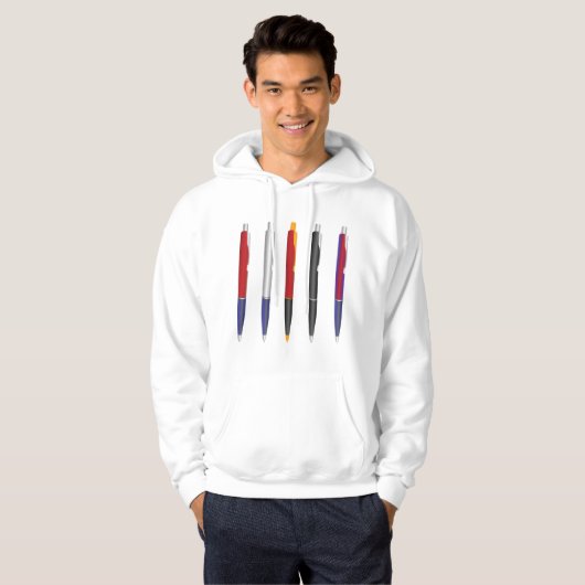 Meerdere pennen hoodie (Voorkant volledig)
