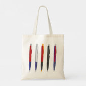 Meerdere pennen tote bag (Achterkant)