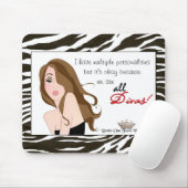 Meerdere persoonlijkheden / onder één tiara staan  muismat (Met muis)