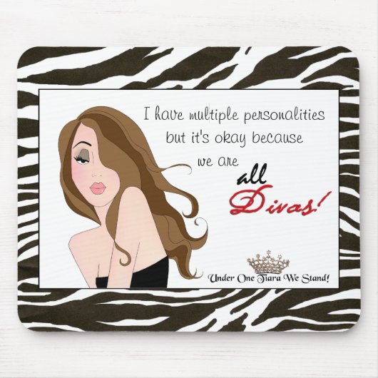Meerdere persoonlijkheden / onder één tiara staan  muismat (Voorkant)