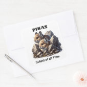 Meerdere pikas op een vel vierkante sticker (Envelop)