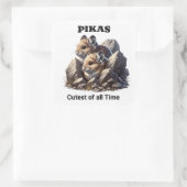 Meerdere pikas op een vel vierkante sticker (Tas)