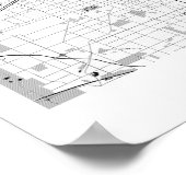 Meerdere plattegronden voor zwarte en witte lijnve poster (Hoek)