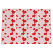 Meerdere rode harten op een schattige cadeautas (Voorkant)