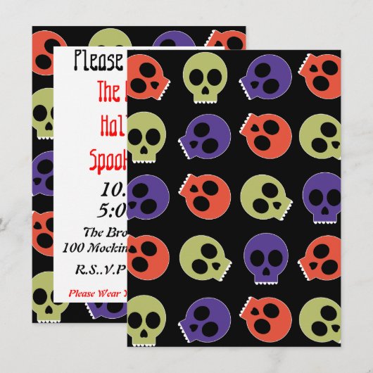 Meerdere schedels kaart (Voorkant / Achterkant)