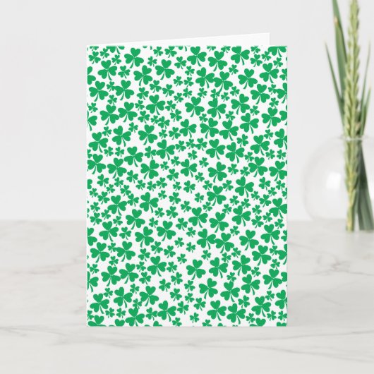 Meerdere Shamrocks Kaart (Voorkant)