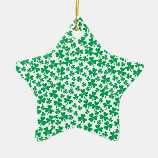 Meerdere Shamrocks Keramisch Ornament (Voorkant)