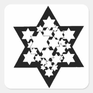 Meerdere sterren Ster van David Vierkante Sticker