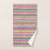 Meerdere stippen en strepen pastel bad handdoek (Handdoek)