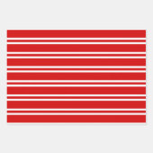 Meerdere streep patronen DIY kleuren wit rood Inpakpapier Vel (Voorkant 3)