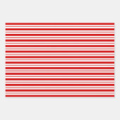 Meerdere streep patronen DIY kleuren wit rood Inpakpapier Vel (Voorkant 2)