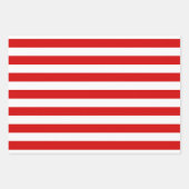 Meerdere streep patronen DIY kleuren wit rood Inpakpapier Vel (Voorkant)