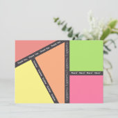 Meerdere talen Dank u kaart (Staand voorkant)