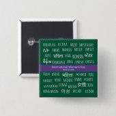 Meerdere talen - Internationale Vrouwendag Vierkante Button 5,1 Cm (Voorkant /achterkant)