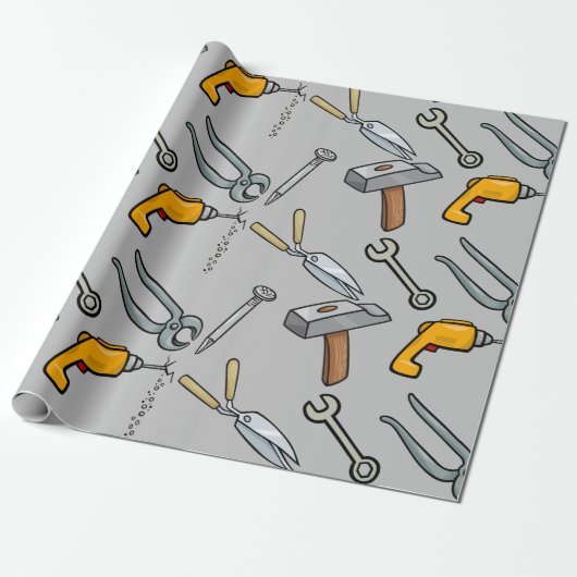 Meerdere tools cadeaupapier (Uitgerold)