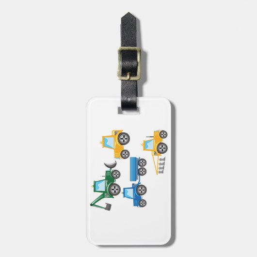 Meerdere tractoren bagagelabel (Voorkant verticaal)