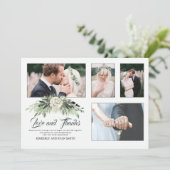 Meerdere trouwfoto's | GreenGenery bedankje Kaart (Staand voorkant)