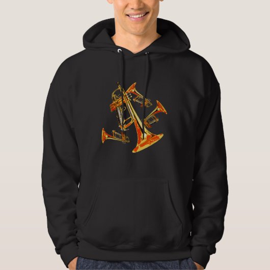Meerdere Trumpets Hoodie (Voorkant)